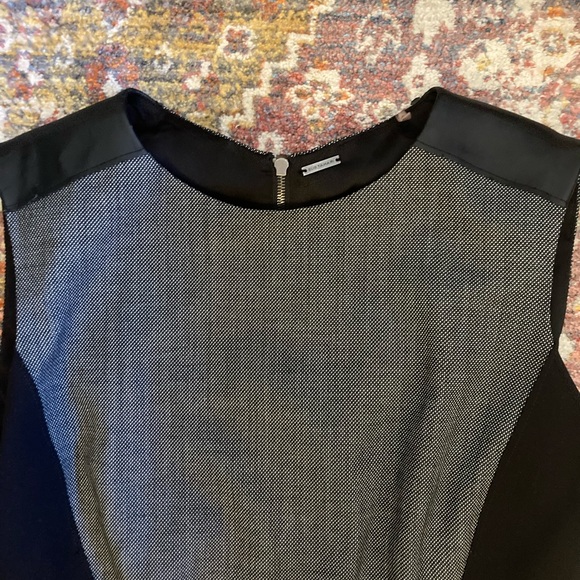 Elie Tahari Sheath Dress with Leather Accents - Picture 3 of 7